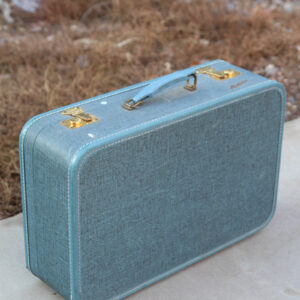 Blue Mottled Suitcase