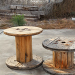 Vintage Wood Spool Side Tables