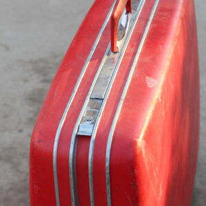 Large Red Hard-Sided Suitcase